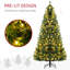 Sapin de Noël artificiel 7,5 pi avec 7,5 lumières DEL blanc chaud et 1346 pointes