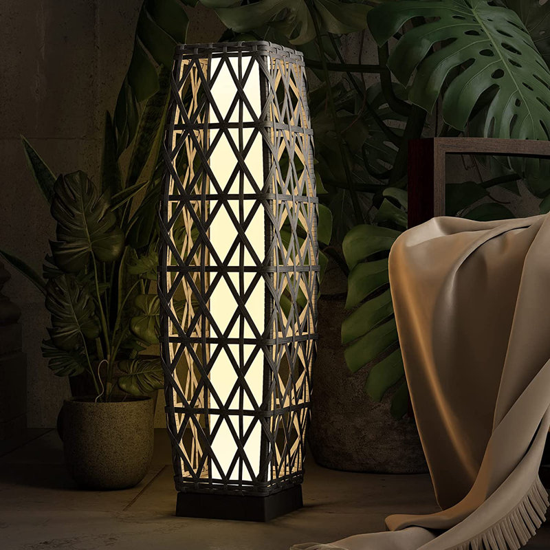 Blue Hug Solar Powered Floor Lamp, 26.8" H x 7.68" W 7.68" D