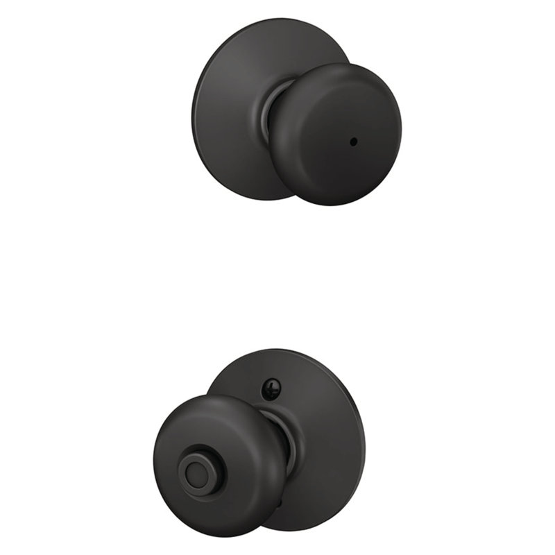 Plymouth Bed and Bath Knob, Matte Black