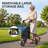 Lightweight 3 Wheel Walker for Seniors, 13 lbs Foldable Aluminum Rollator with Locking Hand Brakes, 8" Wheels, Ergonomic Grip, Storage Pouch & Cup Holder, Compact for Narrow Doorways & Travel