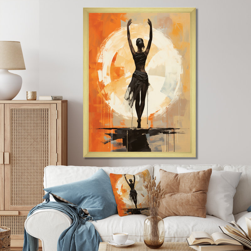 «Beige Yoga Inner Balance I», reproduction sur toile, Or, H 40 po x l 30 po x P 1,5 po