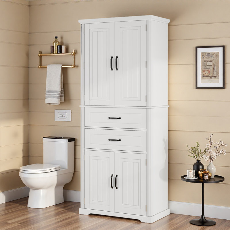 Armoires blanches modernes de 72 po pour la salle de bain, beaucoup de rangement