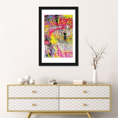 Peinture rose graffiti