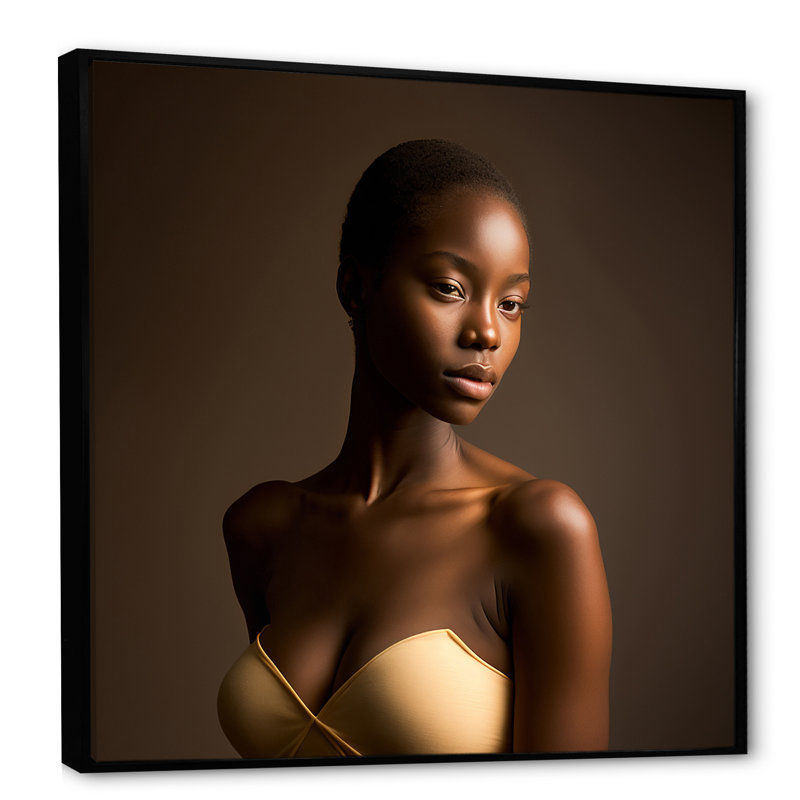 Intimité intime III - reproduction sur toile, H 16 po x l 16 po x P 1 po, Toile avec cadre flottant noir