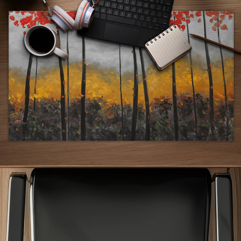 Abstract autumn trees - 14.00"x24.25" Desk mat