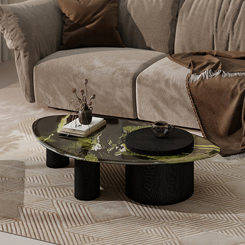 Table basse ovale en marbre