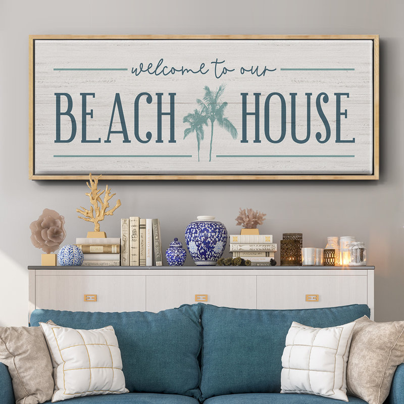 Our Beach House- Framed Canvas