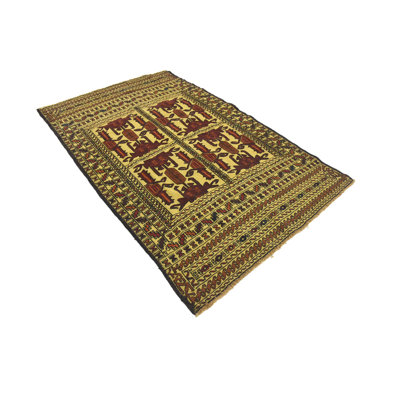 Warminster One-of-a-Kind 3'10" X 6' New Age Wool Area Rug in Yellow