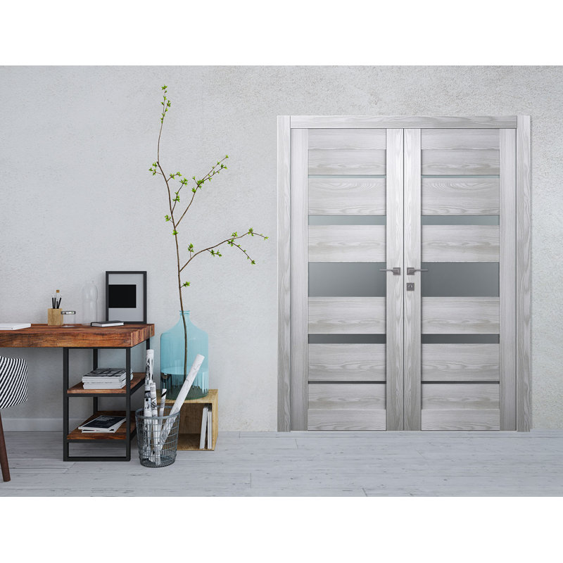 Porte double standard Avon, Chêne, 47,75 po x 79,38 po, Réversible