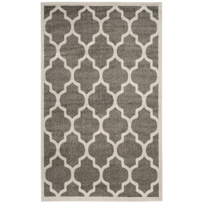 Ammundsen Geometric Dark Grey/Beige Area Rug