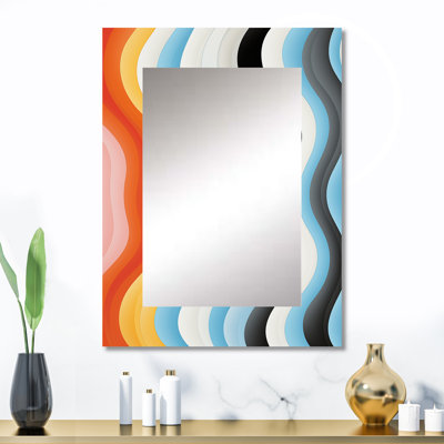 Opt Opt Line Delirum I - grand miroir mural Op Art