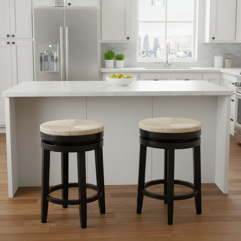 Swivel Bar Stool, Black