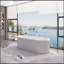 Baignoire de trempage autoportante de luxe 67 po avec trop-plein blanc mat, certifiée Cupc