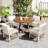 5-piece Patio Dining Table Set With Extendable Tabletop