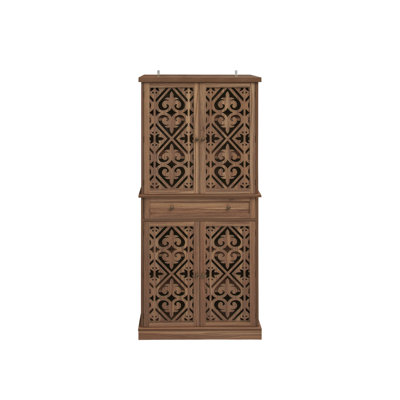 4 Door Cabinet With 1 Drawer, With 4 Adjustable Inner Shelves, Storage Cabinet by Ophelia & Co.