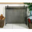 Metal Suspended Grid Single Panel Geometric Fireplace Screen with Bolted Detailing-2037086202