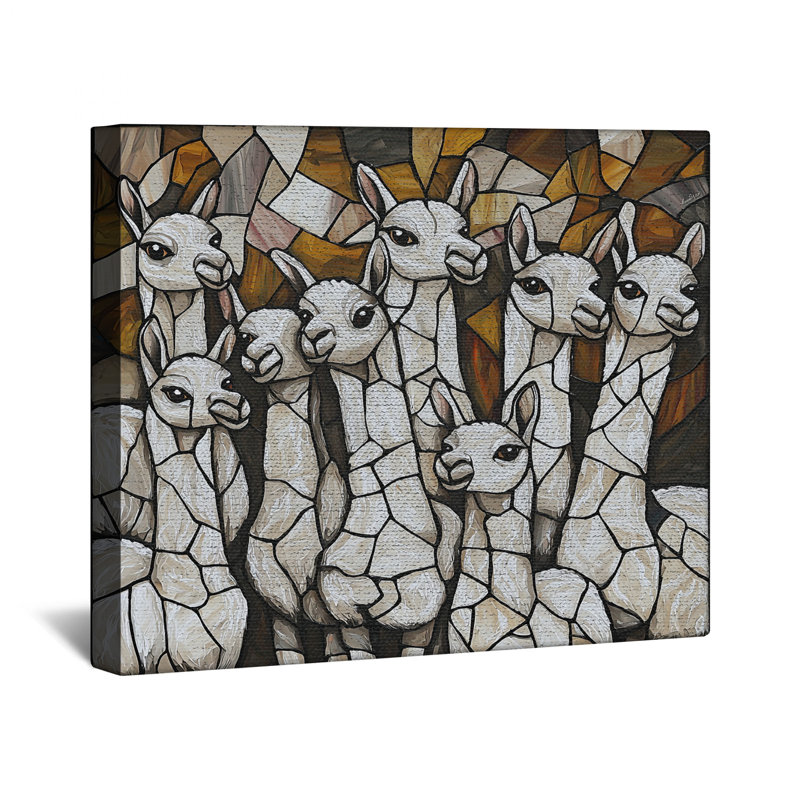 Toile de galerie lama - Décoration murale animal en plusieurs tailles, 20 po x 30 po