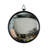 Decorative Round Metal Convex Wall Accent Mirror With Top Loop