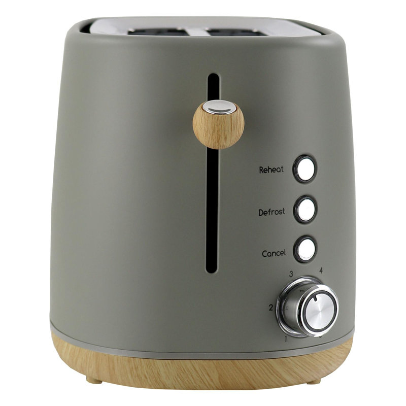 Statesman 2 Slice Scandi Toaster Grey/Blue, Green