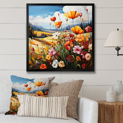 «Abstract Blooms Harmony Field» sur impression sur toile
