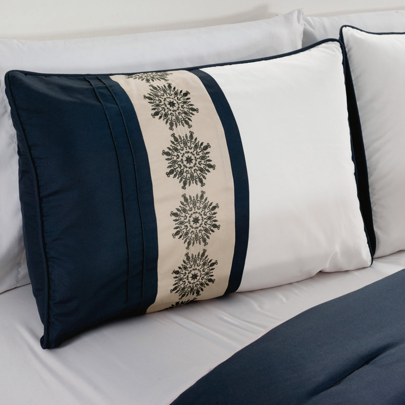 Modern & Contemporary Polyester Geometric Shapes Comforter, King Comforter + 6 Additional Pieces