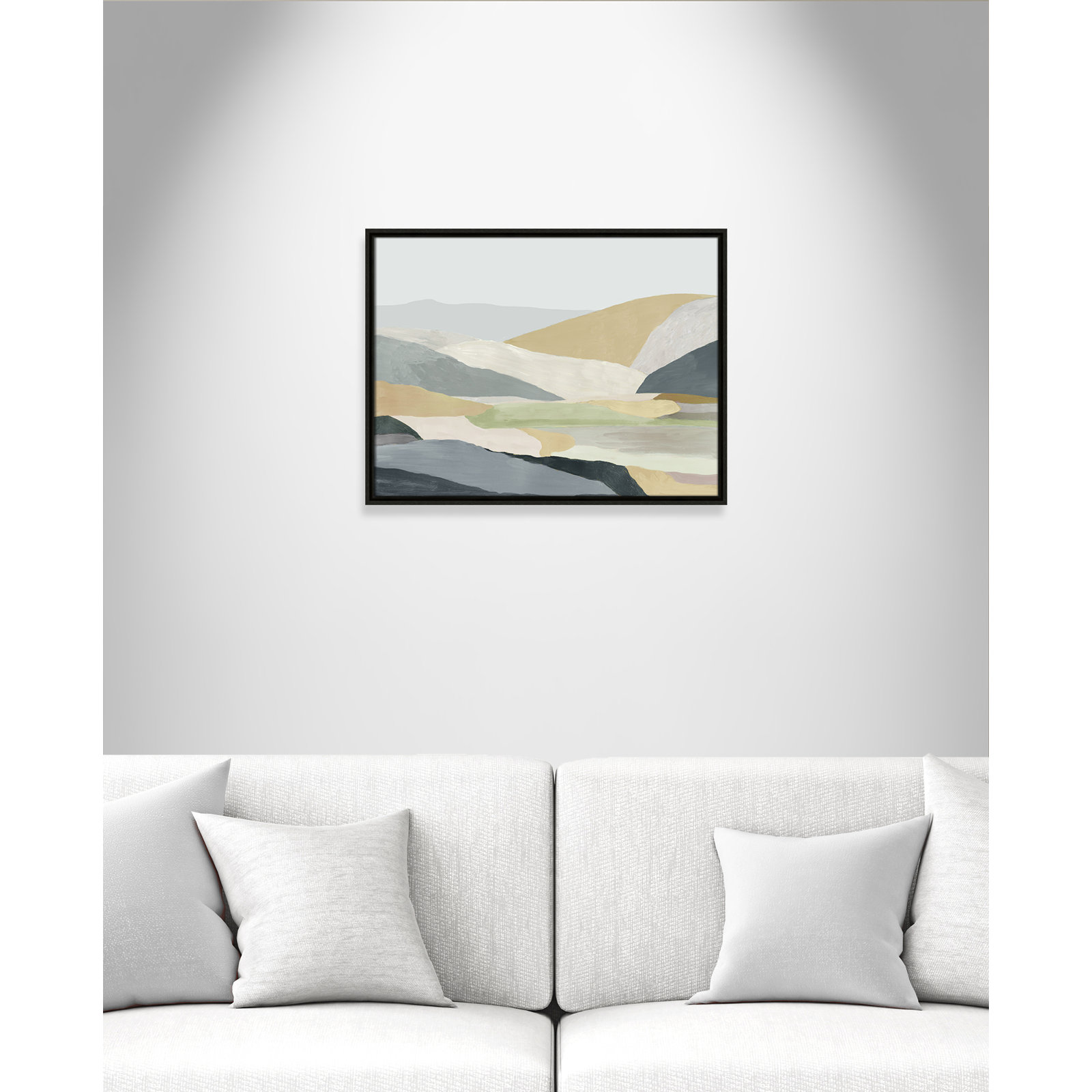 Blair "Warm Hills I" Painting, 19.5" H x 25.5" W x 2" D, Espresso Canvas