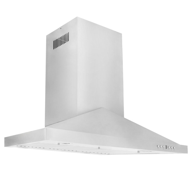 30" 400 CFM Convertible Island Range Hood in Brushed 430 Stainless Steel