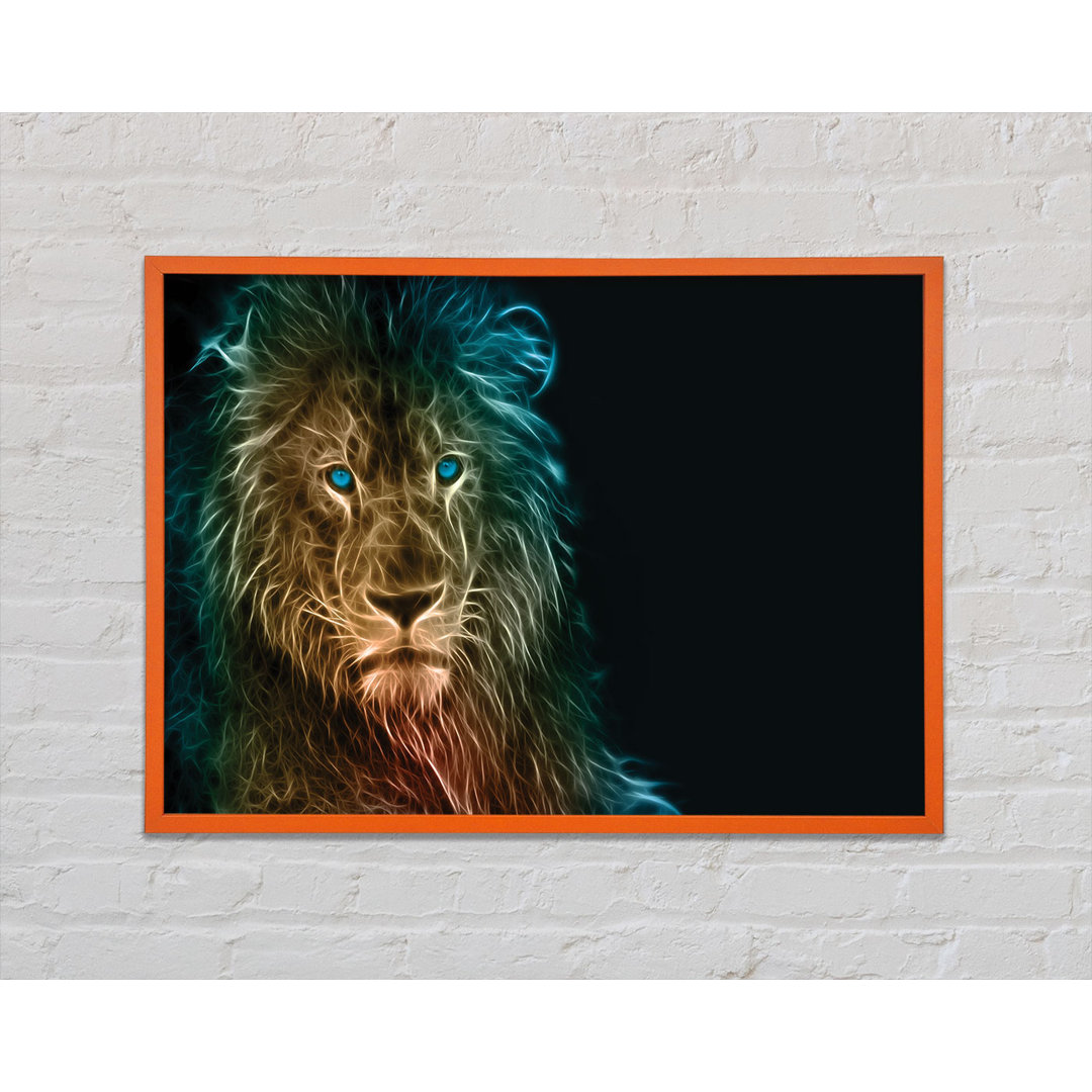 Light Infused Lion Gerahmter Druck