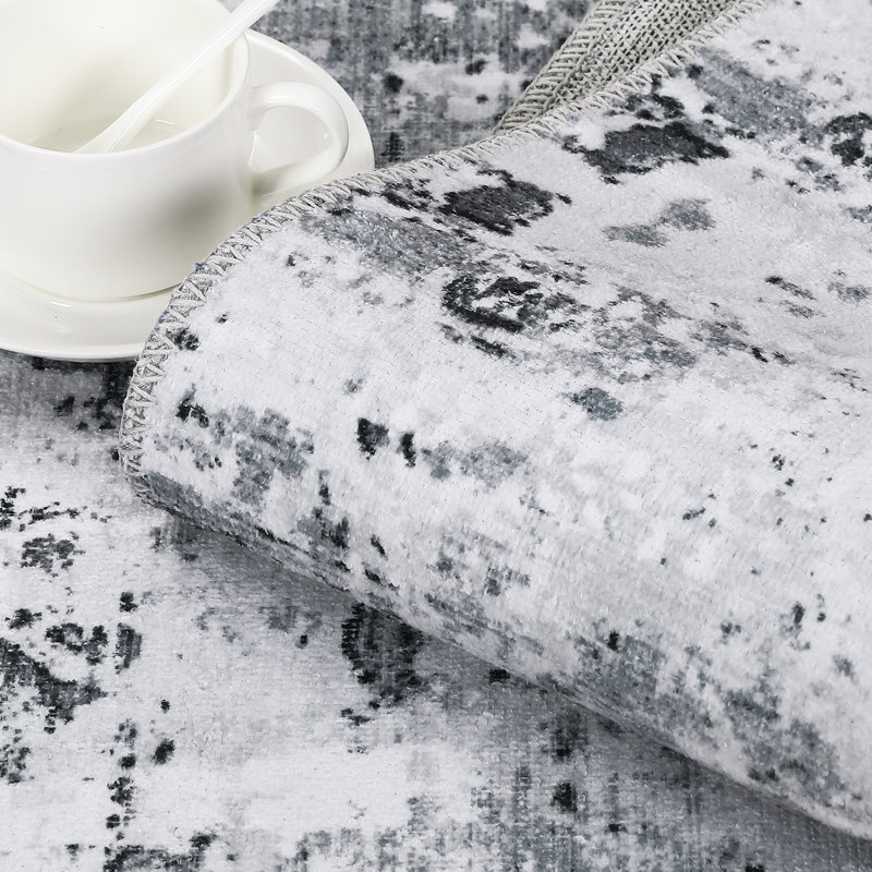Sylivia Washable Abstract Indoor Rug, Rectangle 3' x 5'