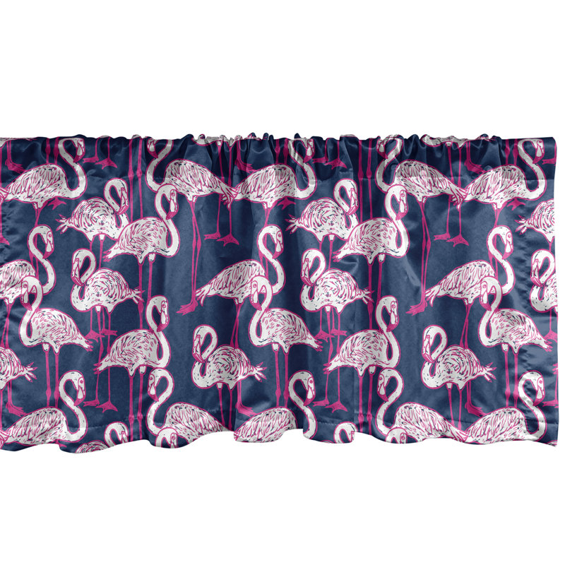 Caricature de flamants roses exotiques Ambesonne