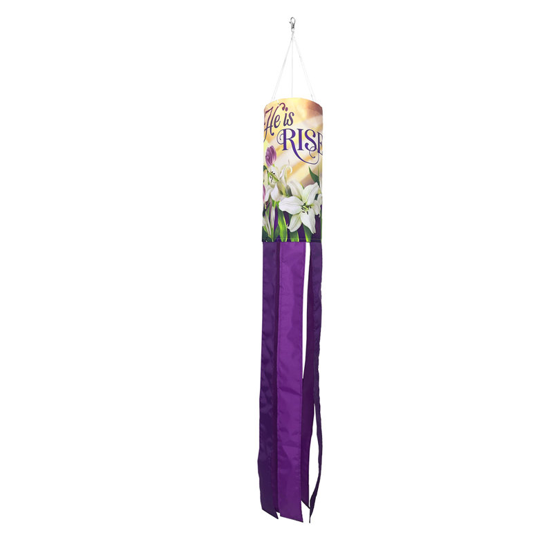 He Is Risen Lillies Windsock