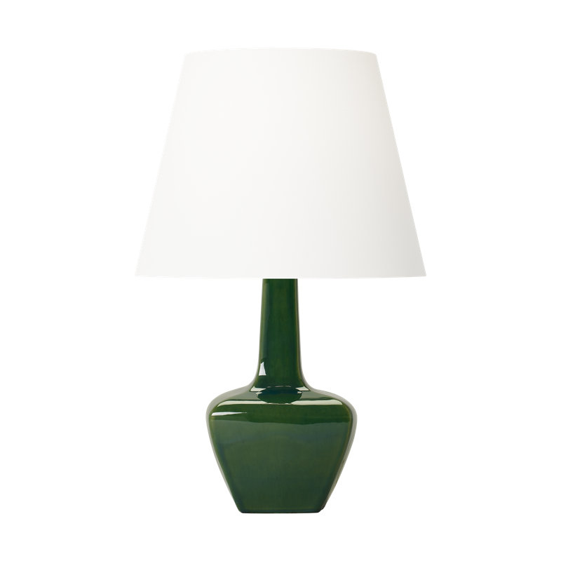 Ibinye Ceramic Table Lamp, Green, 28" H x 18" W x 18" D