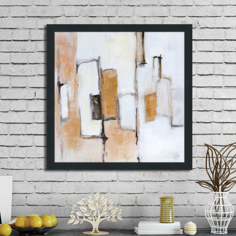 «Vendredi après-midi II», reproduction de peinture à l'aquarelle, H 25,5 po x l 25,5 po x P 1 po, Cadre espresso