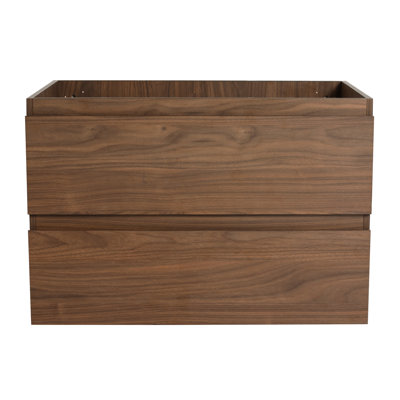 Meuble-lavabo de salle de bain de 30 po avec lavabo en résine et 2 tiroirs à fermeture en douceur. Fixation murale, moderne. Fabrication en contreplaqué pour la durabilité, base contemporaine. Base