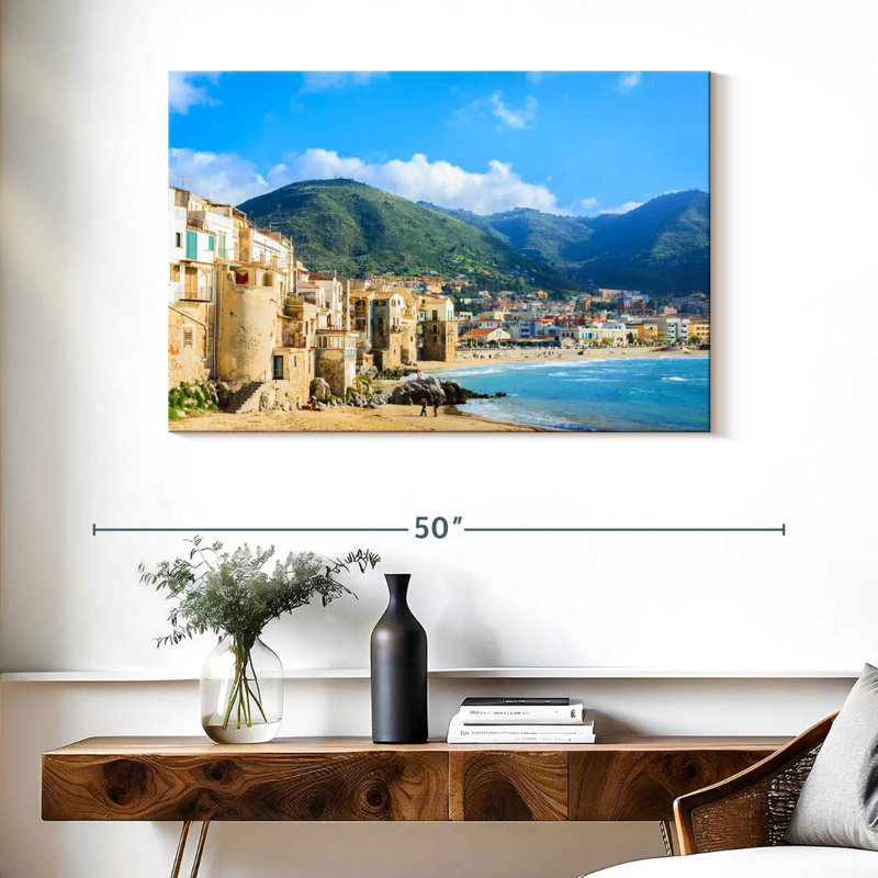 Gillard Cefalu, bord de mer, H 26 po x l 39 po