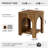 19.7" End Table with Arch Design, 2-Tier Square Side Table for Living Room, Bedroom, Office-312700126