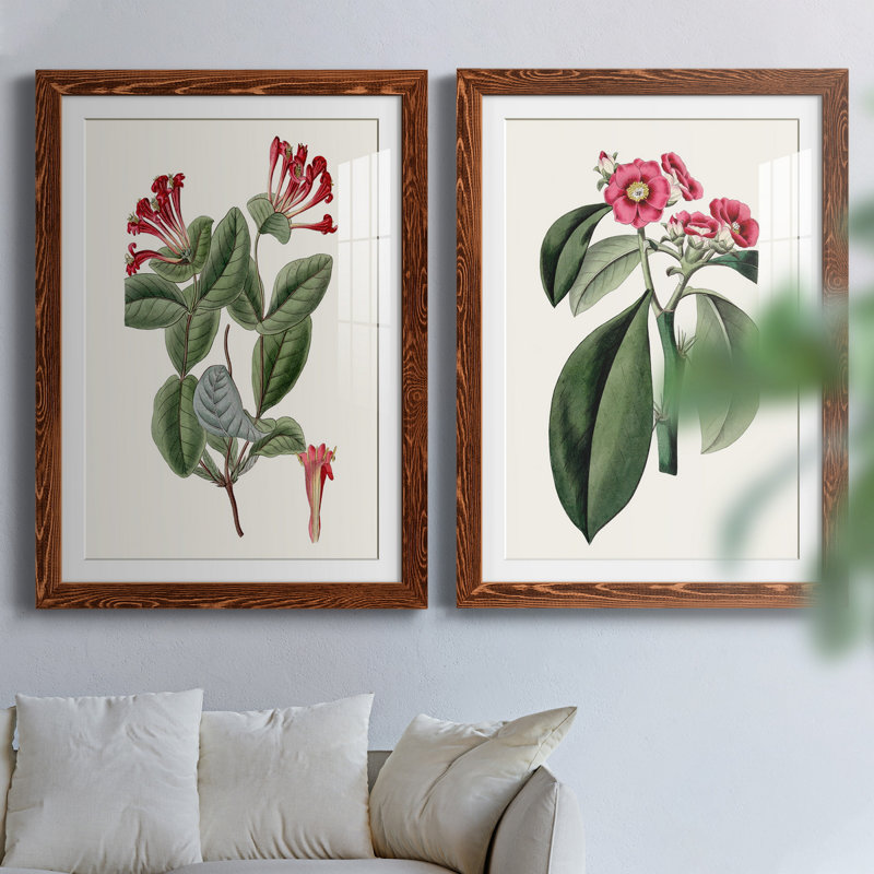 Toile encadrée Roseat Blooms VP Remium - prête à être accrochée, H 37,5 po x l 55 po x P 1,5 po, Papier avec cadre érable
