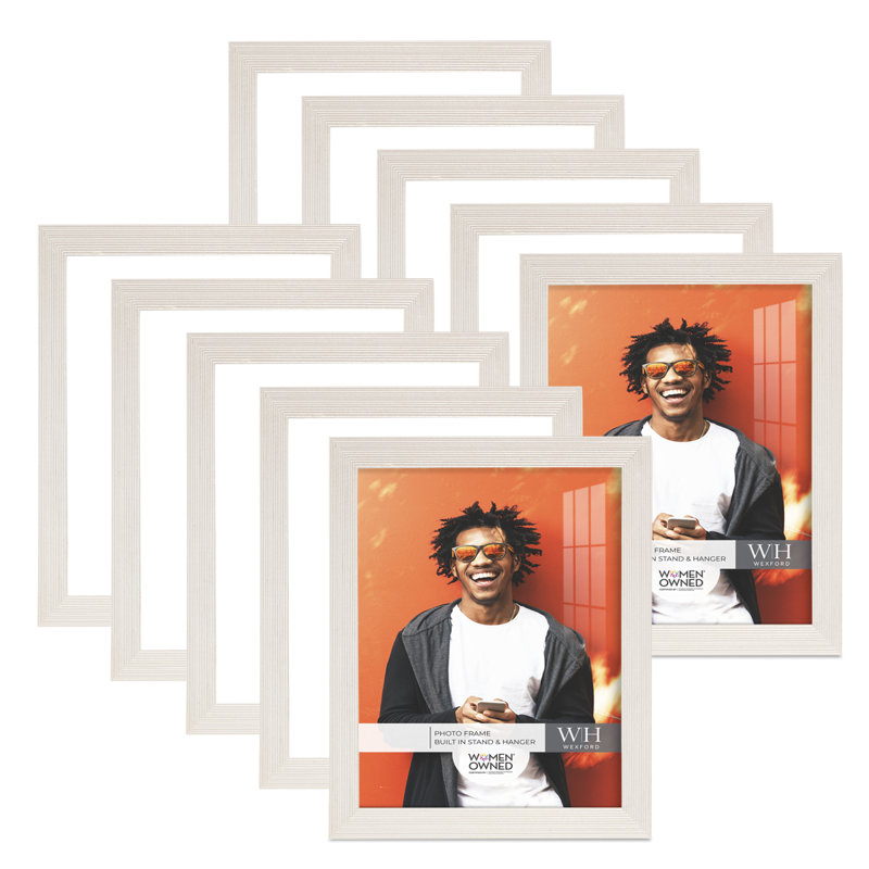 Wood Picture Frame - Set of 10, 8" x 10", White