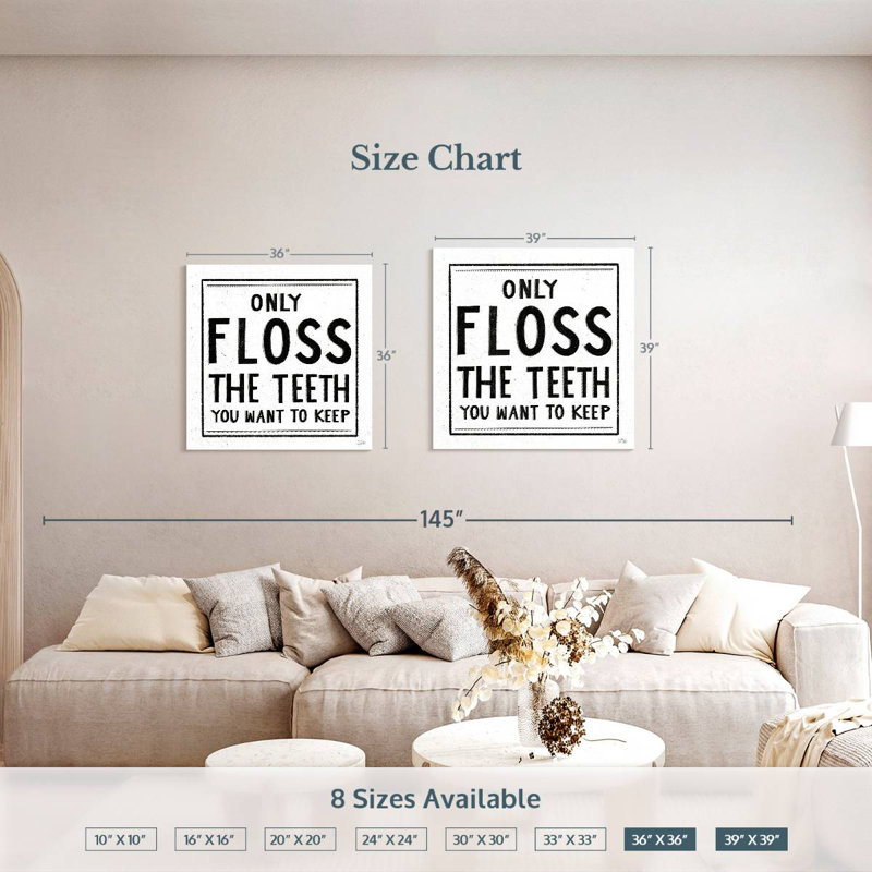 Tergel Only Floss, 39" H x 39" W