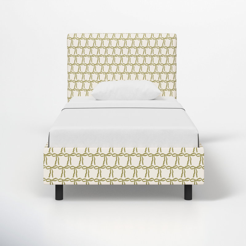 Sawyer Platform Bed, Twin, Dainty Bows Sage