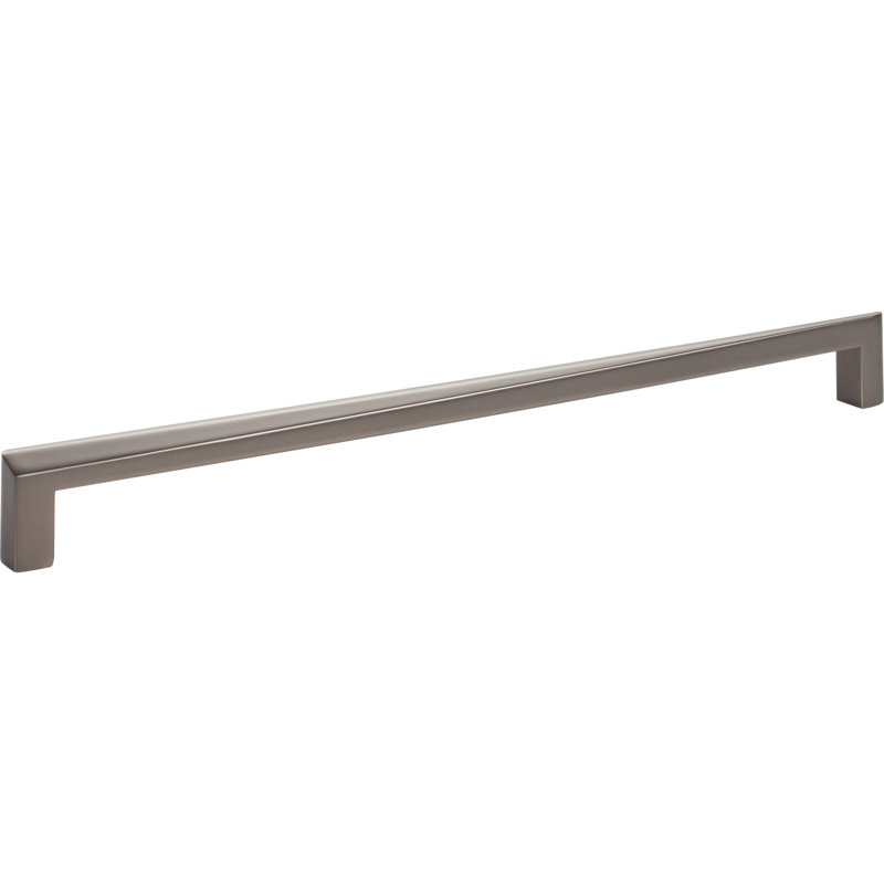 Slate Silver 12" Contemporary Bar Pull with Mounting Hardware