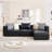 Upholstered Leather L-Shaped Modular Sofa-1080033139