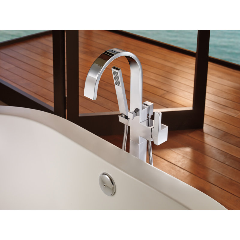Siderna® Single-Handle Freestanding Tub Filler, Polished Chrome