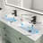 Sharee 48“ Double Sink Bathroom Vanity With Resin Countertop, Zinc Alloy Faucet, 4 Smooth Drawers 1 Open Shelf-116343260