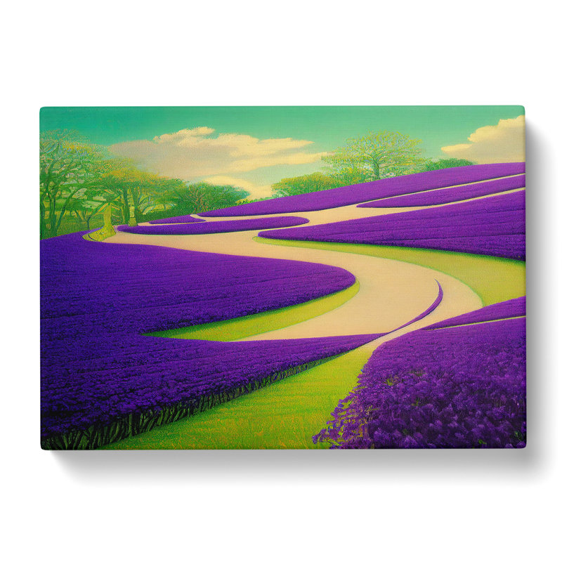 Quirky Bluebell Field - Wrapped Canvas, 35cm H x 50cm W x 3cm D
