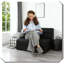 Fauteuil-lit pliant avec canapé-lit en lin-1956699872