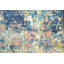 Tapis oriental contemporain abstrait à motif végétal noué à la main 4 x 6