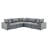 Modway Commix Down Filled Overstuffed Vegan Leather 5-Piece Sectional Sofa-5354786