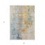 Tapis extérieur lavable abstrait bleu sarcelle et cuivre 5 pi x 8 pi Lin