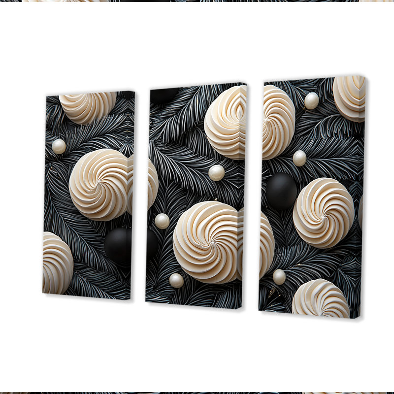 Ensemble de salon art mural blanc et noir, Toile tendue, H 40 po x l 60 po x P 1 po